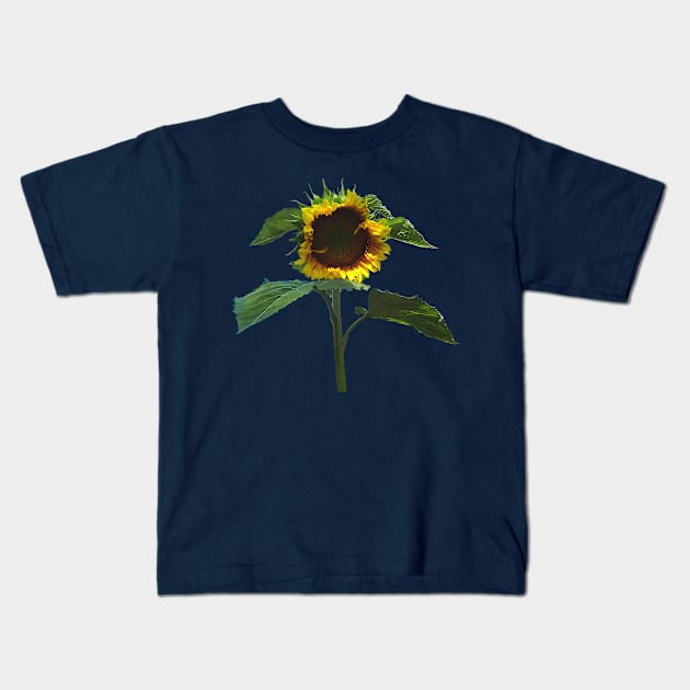 Sunflower With Frilly Edge Kids T-Shirt by SusanSavad